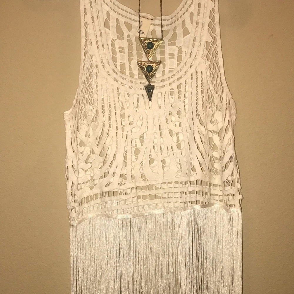 BOHO fringe tank top